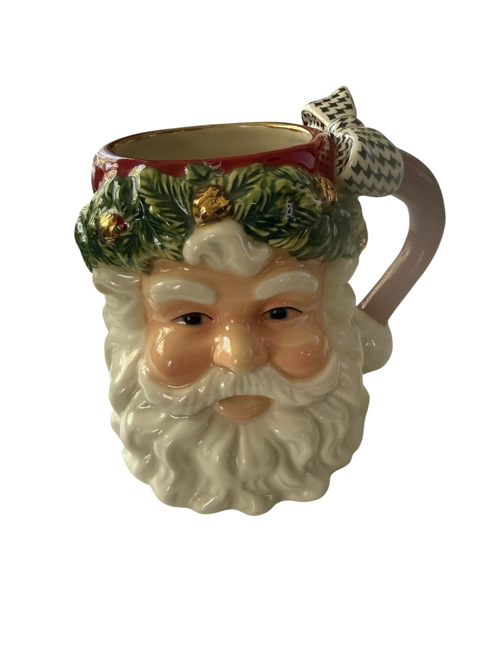 Waterford Holiday Heirloom Christmas Collection Large Santa Face Mug Cheerful